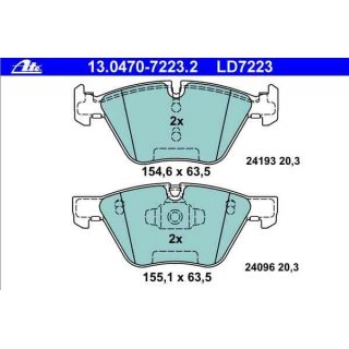 ATE Ceramic Bremskltze VA fr fr BMW 1er e81 e82 e87 e88