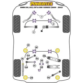 2x Powerflex PFF5-402 PU Buchsen Querlenker Vorderachse fr BMW e81 e87 e90 e91 e84 (Nr.2)
